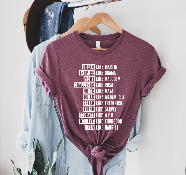 Black Lives T-Shirt, Black History Matter Shirt, Dream Like Martin