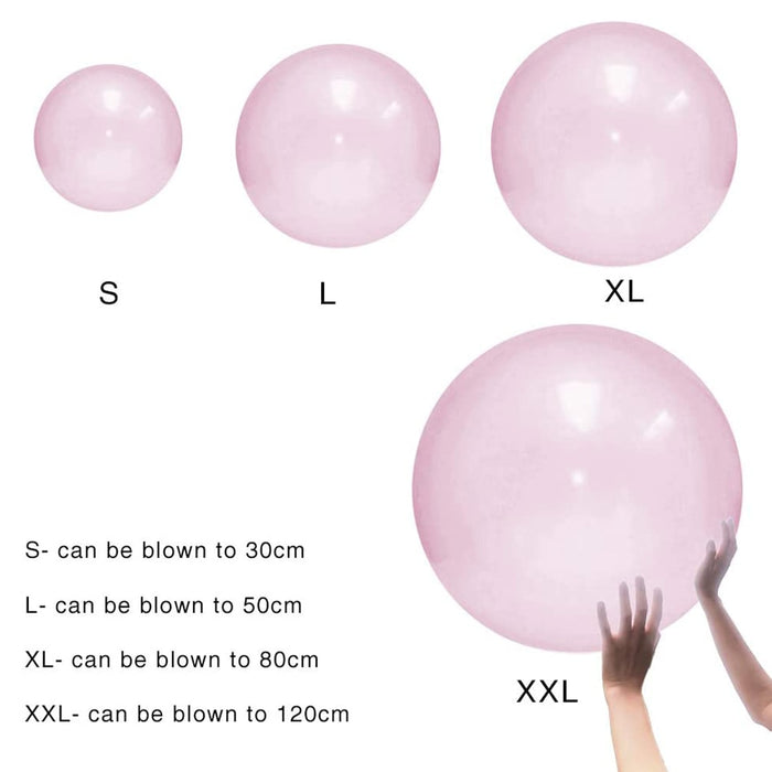 Kids Bubble Ball Balloon Indoor Outdoor Inflatable Ball Games Toys Soft Air Water Filled Bubble Ball Blow Up Balloon Toy