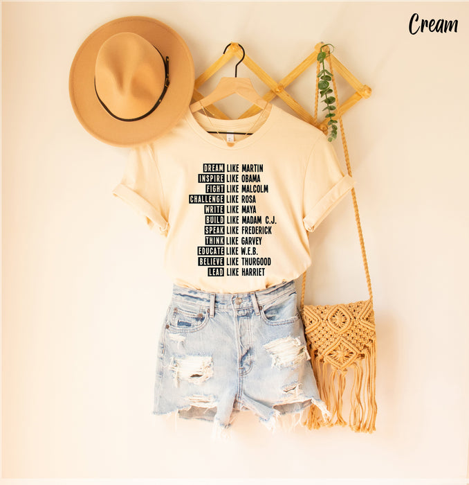 Black Lives T-Shirt, Black History Matter Shirt, Dream Like Martin